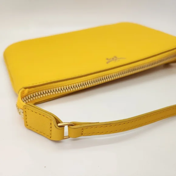 MCM San Marcos Liz Shopper Yellow Leather Pochette - Picture 6 of 12